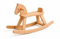 Cavallo a dondolo in legno massello Fatto a mano | 100 cm | DEL LEGNO